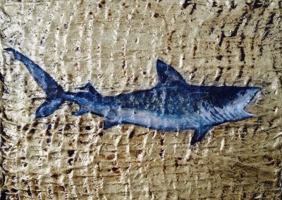 shark oil painting